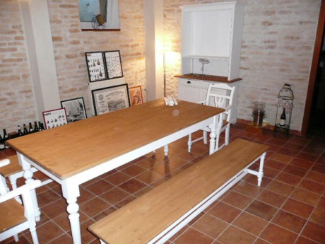 stůl a lavice ve stylu PROVENCE