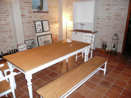 stůl a lavice ve stylu PROVENCE
